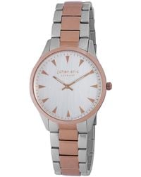 Johan Eric - Helsing¸R, Dial Watch W Triangular Rose Tone Hr-Markers, Stainless Steel And Ip Case And Bracelet - Lyst