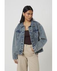 Brave Soul - Mid Oversized Denim Jacket - Lyst