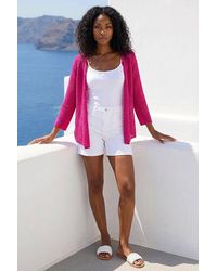 Roman - Textured Shimmer Knit Shrug - Lyst