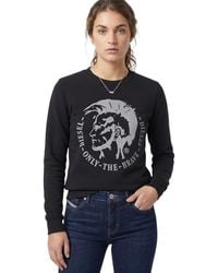 DIESEL - F Radi T Felpa Sweatshirts Crew Neck Pullover Winter Sweat Tops - Lyst