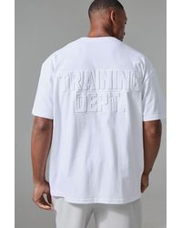 BoohooMAN - Training Dept Oversized Embossed T-Shirt - Lyst