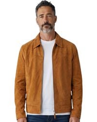 Infinity Leather - Goat Suede Harrington Biker Jacket - Lyst