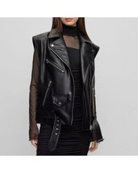 HUGO - 's Arebura-1 Faux Leather Jacket In Black - Lyst