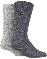 Sock Snob - 2 Pairs Ladies Thick Heavy Winter Warm Wool Hiking Boot Socks - Lyst