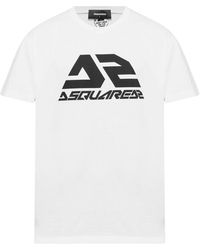 DSquared² - T-Shirt Met Opvallend Logo En Coole Pasvorm - Lyst