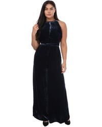 Ted Baker - Libbiey Velvet Wrap Bodice Jumpsuit - Lyst