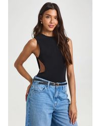 Boohoo - Slinky Twist Side Detail Cut Out Bodysuit - Lyst