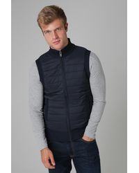 Kensington Eastside - Quilted Fleece Lined Zip-Through Gilet - Lyst