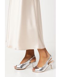 Good for the Sole - Wide Fit Evelyn Peep Toe Sling Back Heeled Sandals - Lyst