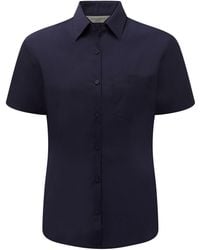 Russell - Collection /Ladies Poplin Easy-Care Short-Sleeved Formal Shirt (French) - Lyst