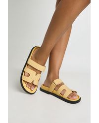 Boohoo - Cut Out Flat Sliders - Lyst