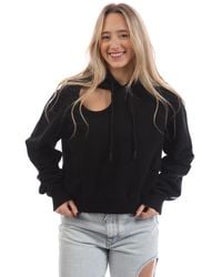 Off-White c/o Virgil Abloh - Off White Meteor Flag Cropped Hoodie Voor In Zwart - Lyst