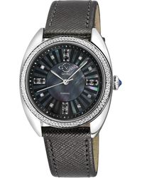 Gv2 - Palermo Diamond Swiss Quartz Mop Dial, Genuine Handmade Leather Watch - Lyst