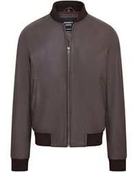 Infinity Leather - Soft Ma-1 Varsity Bomber Jacket - Lyst