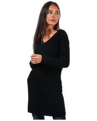ONLY - Zwarte Melton Life-trui-jurk Voor - Lyst
