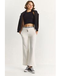 Bianco Lucci - Flare Fit Drawstring Pocket Sweatpants - Lyst