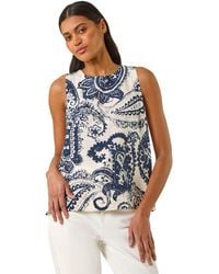 Roman - Paisley Print Shell Top - Lyst
