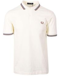 Fred Perry - Twin Tipped Polo Shirt Ecru/French/Warm - Lyst