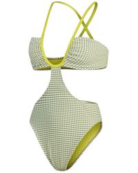 Speedo - Ladies Gingham Cut Out One Piece Swimsuit - Lyst