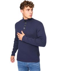 Crosshatch - Wellburys Chunky Knit Jumper Cotton - Lyst