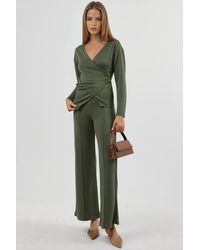 Hiccup - Accessory Detail Blouse & Pants Two-Piece Set - Lyst