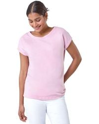 Roman - Plain Stretch Cotton Jersey T-Shirt - Lyst