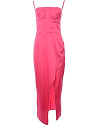 Femme Luxe - Strappy Satin Dress With Underbust Detail - Lyst