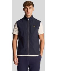 Lyle & Scott - Softshell Marineblauw Giletjack Met Logo - Lyst