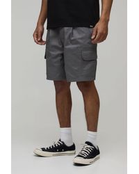 BoohooMAN - Relaxed Fit Pleat Front Work 365 Cargo Shorts - Lyst