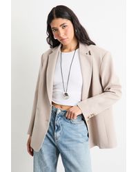 Warehouse - Oversized Single Breasted Blazer - Lyst