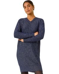 Roman - Sequin Detail Stretch Jumper Dress - Lyst