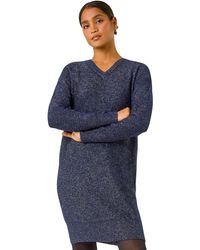 Roman - Sequin Detail Stretch Jumper Dress - Lyst