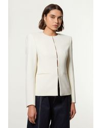 Karen Millen - Compact Stretch Tailored Seam Detail Blazer - Lyst