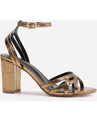 Where's That From - Wheres 'Joella' Wide Fit Mid Block Heel With Cross Over Strap Detailing - Lyst
