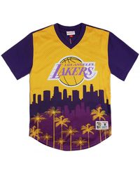 Mitchell & Ness - Los Angeles Lakers Winning Short Mesh T-Shirt - Lyst