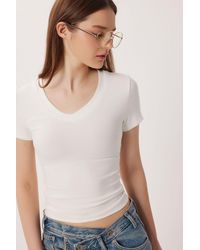 Happiness İstanbul - Basic V-Neck Slim Fit T-Shirt - Lyst