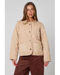 Urban Bliss - Washed Quited Coat - Lyst