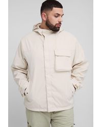 BoohooMAN - Plus Lightweight Regular Fit Hooded Parka Jacket - Lyst