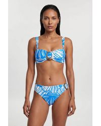 Karen Millen - Abstract Print High-Waisted Bikini Bottom Elastane - Lyst