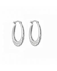 SEOL + GOLD - Sterling Plaited Rope Hoops - Lyst