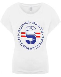 Supra - Short Sleeve Round Neck Skate T-Shirt 192233 166 Cotton - Lyst