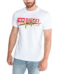 DIESEL - T Diego Bx2 T-Shirt Crew Neck Short Sleeve Casual Cotton Tee - Lyst
