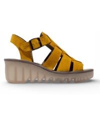 Fly London - Baic621Fly Suede Leather Wedge Sandals - Lyst