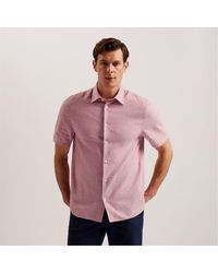 Ted Baker - Naires Regular Fit Short Sleeve Shirt - Lyst