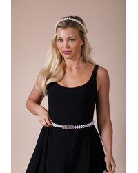 SVNX - Strenchy Pearl Chain Belt With Diamante Buckle - Lyst