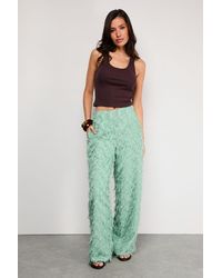 Warehouse - Fluffy High Waisted Wide Leg Trouser - Lyst