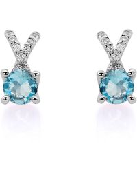 Orphelia - Ladies Embellished 'Maya' 925 Sterling Drop Earrings - Lyst