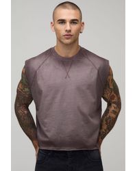 BoohooMAN - Oversized Crop Sun Blast Wash Tank - Lyst