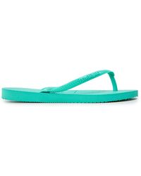 Havaianas - Slim Bronze Thong Toe Flip Flops - Lyst