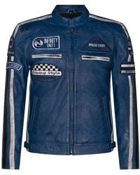 Infinity Leather - Racing Biker Jacket-Portland - Lyst